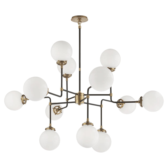 Visual Comfort Signature - S 5022HAB-WG - 12 Light Chandelier - bistro - Hand-Rubbed Antique Brass