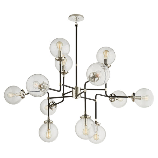 Visual Comfort Signature - S 5022PN-CG - 12 Light Chandelier - bistro - Polished Nickel