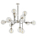 Visual Comfort Signature - S 5022PN-CG - 12 Light Chandelier - bistro - Polished Nickel