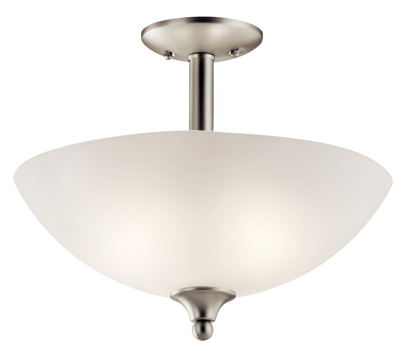 Kichler - 43641NI - Two Light Pendant/Semi Flush Mount - Jolie - Brushed Nickel