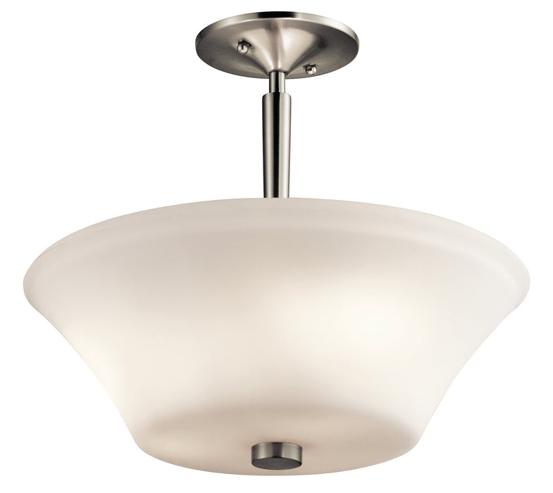 Kichler - 43669NI - Three Light Semi Flush Mount - Aubrey - Brushed Nickel