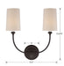 Crystorama - 2242-DB - Two Light Wall Sconce - Sylvan - Dark Bronze