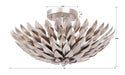 Crystorama - 505-SA - Four Light Semi Flush Mount - Broche - Antique Silver