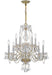 Crystorama - 5080-PB-CL-MWP - Ten Light Chandelier - Traditional Crystal - Polished Brass