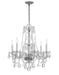 Crystorama - 5086-CH-CL-MWP - Six Light Chandelier - Traditional Crystal - Polished Chrome