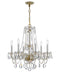 Crystorama - 5086-PB-CL-MWP - Six Light Chandelier - Traditional Crystal - Polished Brass