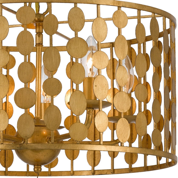 Crystorama - 545-GA - Five Light Chandelier - Layla - Antique Gold