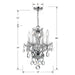 Crystorama - 5534-CH-CL-MWP - Four Light Mini Chandelier - Traditional Crystal - Polished Chrome