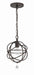 Crystorama - 9220-EB - One Light Pendant - Solaris - English Bronze