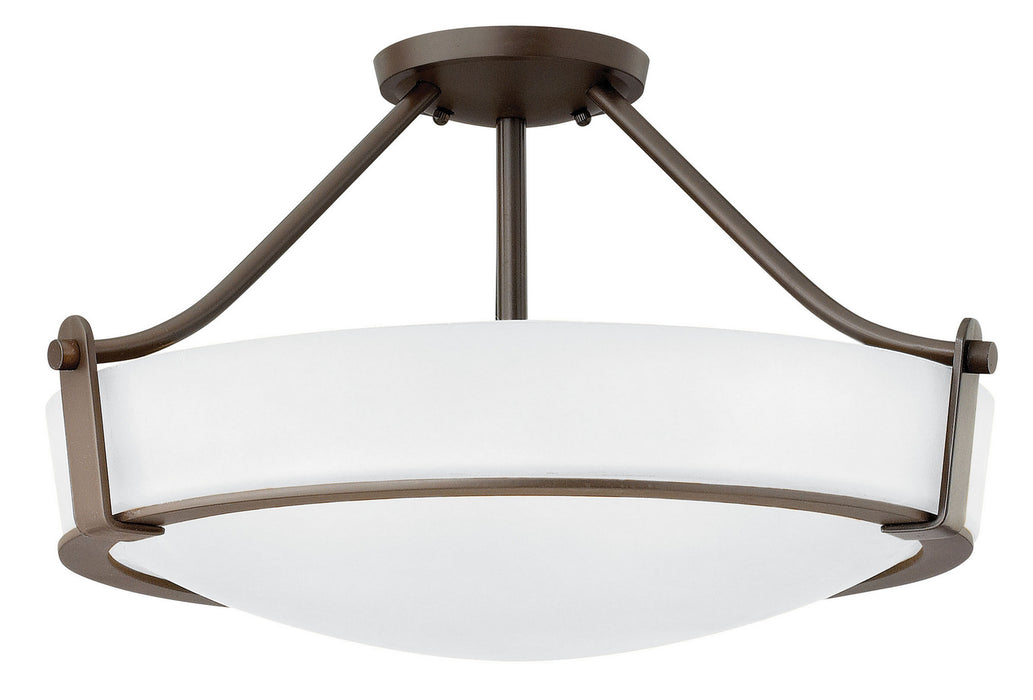 Hinkley - 3221OB-WH - LED Semi-Flush Mount - Hathaway - Olde Bronze