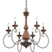 Quoizel - ABN5006RK - Six Light Chandelier - Auburn - Rustic Black