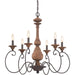 Quoizel - ABN5006RK - Six Light Chandelier - Auburn - Rustic Black