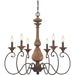 Quoizel - ABN5006RK - Six Light Chandelier - Auburn - Rustic Black