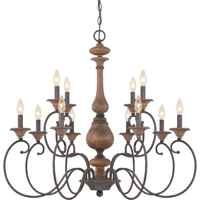 Quoizel - ABN5012RK - 12 Light Chandelier - Auburn - Rustic Black