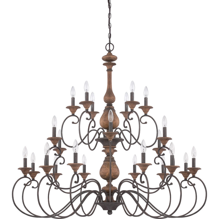 Quoizel - ABN5024RK - 24 Light Chandelier - Auburn - Rustic Black