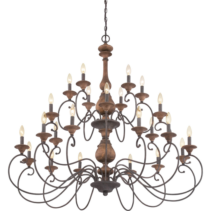 Quoizel - ABN5024RK - 24 Light Chandelier - Auburn - Rustic Black