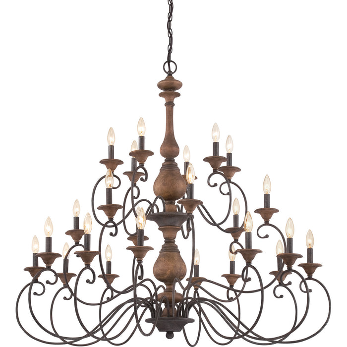 Quoizel - ABN5024RK - 24 Light Chandelier - Auburn - Rustic Black