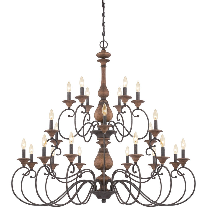 Quoizel - ABN5024RK - 24 Light Chandelier - Auburn - Rustic Black