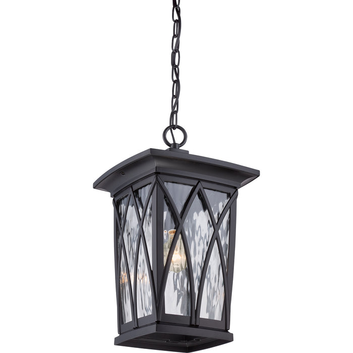 Quoizel - GVR1910K - One Light Outdoor Hanging Lantern - Grover - Mystic Black