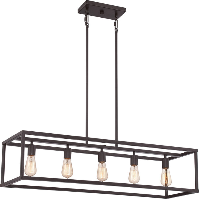 Quoizel - NHR538WT - Five Light Island Chandelier - New Harbor - Western Bronze