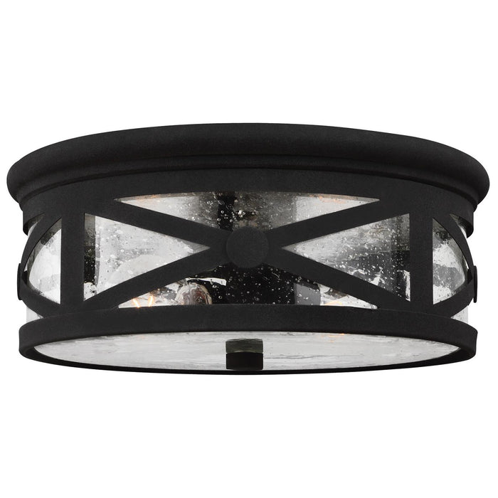 Generation Lighting. - 7821402-12 - Two Light Outdoor Flush Mount - Outdoor Ceiling - Black