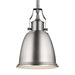 Generation Lighting. - P1357SN - One Light Pendant - Hobson - Satin Nickel