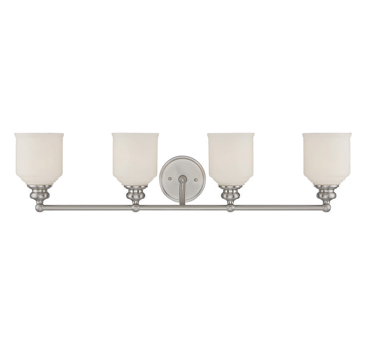 Savoy House - 8-6836-4-SN - Four Light Bath Bar - Melrose - Satin Nickel