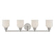 Savoy House - 8-6836-4-SN - Four Light Bath Bar - Melrose - Satin Nickel