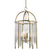 Hudson Valley - 2512-AGB - Four Light Pendant - Lewis - Aged Brass