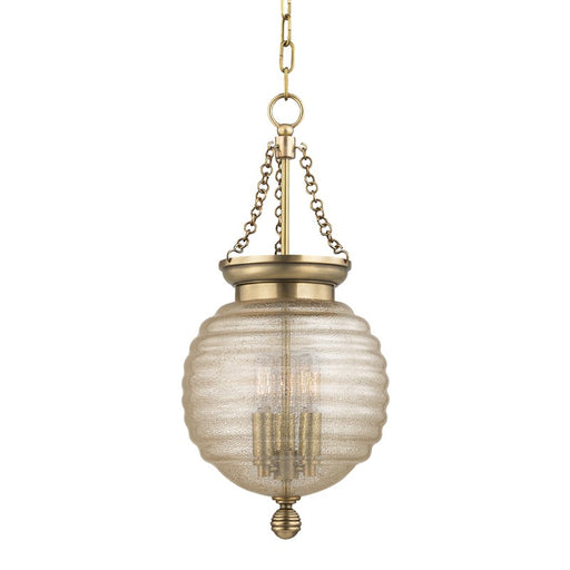 Hudson Valley - 3210-AGB - Three Light Pendant - Coolidge - Aged Brass