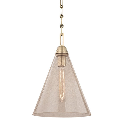 Hudson Valley - 6011-AGB - One Light Pendant - Newbury - Aged Brass