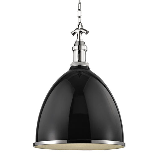 Hudson Valley - 7718-BPN - One Light Pendant - Viceroy - Black/Polished Nickel