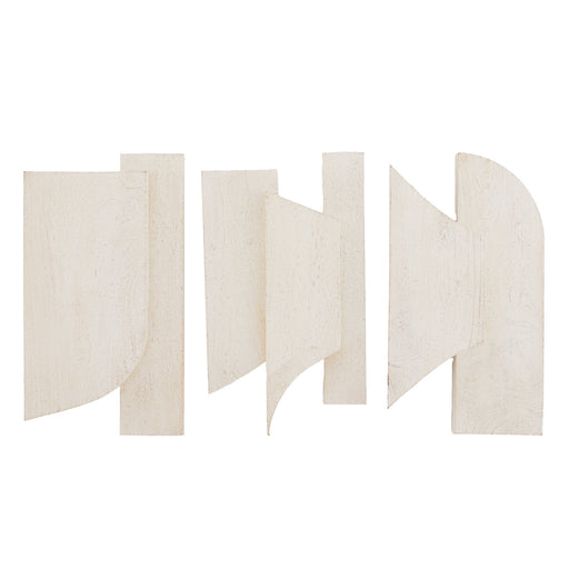 Arteriors - 6978 - Wall Plaques, Set of 3 - Pierson - Whitewash Sandblasted