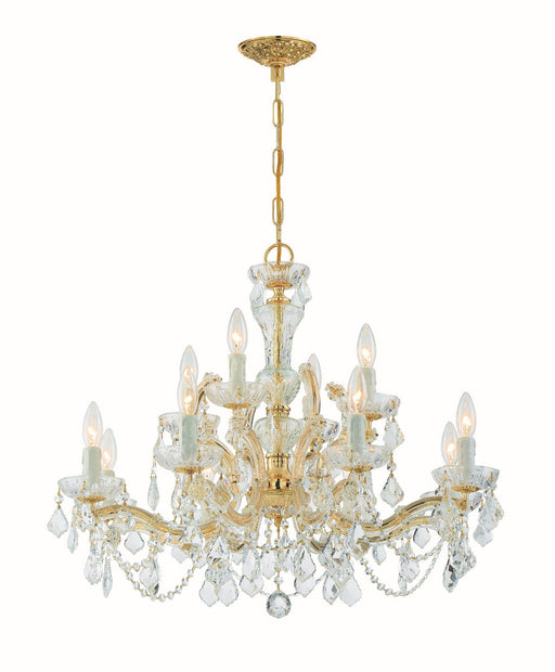 Crystorama - 4479-GD-CL-MWP - 12 Light Chandelier - Maria Theresa - Gold