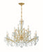 Crystorama - 4479-GD-CL-MWP - 12 Light Chandelier - Maria Theresa - Gold