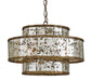 Currey and Company - 9759 - Four Light Chandelier - Fantine - Pyrite Bronze/Raj Mirror