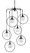 Currey and Company - 9869 - Six Light Pendant - Moorsgate - Blacksmith/Old Brass