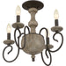 Quoizel - CS1718RK - Four Light Semi-Flush Mount - Castile - Rustic Black