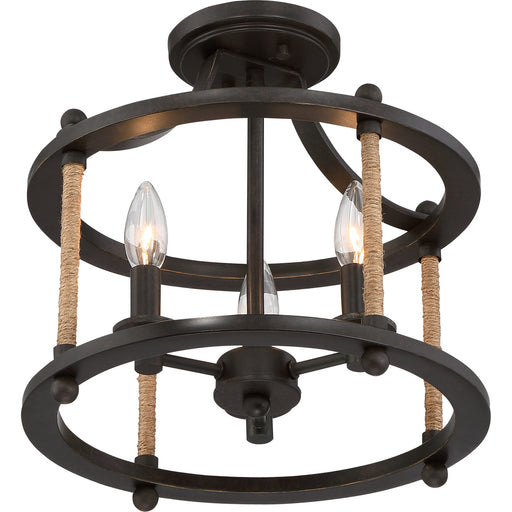 Quoizel - FTR1713IB - Three Light Semi-Flush Mount - Frontier - Imperial Bronze