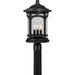 Quoizel - MBH9011K - Three Light Outdoor Post Lantern - Marblehead - Mystic Black