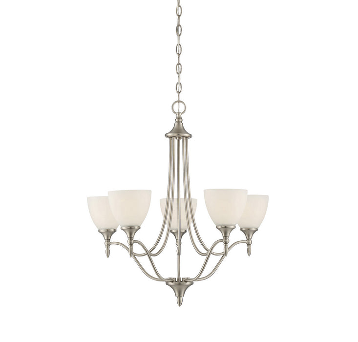 Savoy House - 1-1001-5-SN - Five Light Chandelier - Herndon - Satin Nickel