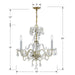 Crystorama - 5044-PB-CL-MWP - Three Light Mini Chandelier - Traditional Crystal - Polished Brass