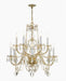 Crystorama - 1135-PB-CL-MWP - 12 Light Chandelier - Traditional Crystal - Polished Brass