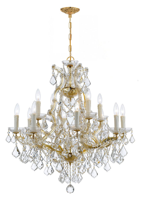 Crystorama - 4412-GD-CL-MWP - 13 Light Chandelier - Maria Theresa - Gold