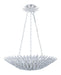 Crystorama - 517-MT - Six Light Chandelier - Broche - Matte White