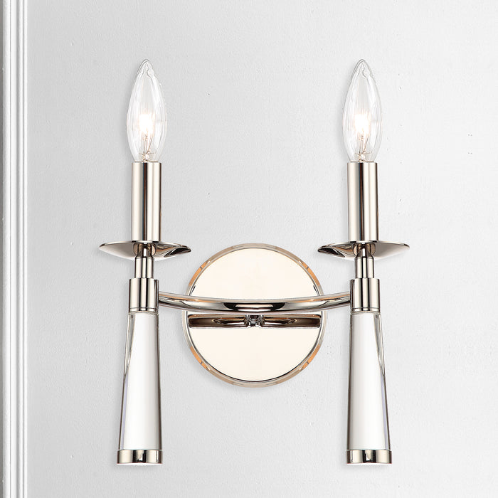 Crystorama - 8862-PN - Two Light Wall Sconce - Baxter - Polished Nickel