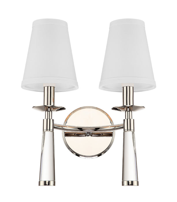 Crystorama - 8862-PN - Two Light Wall Sconce - Baxter - Polished Nickel