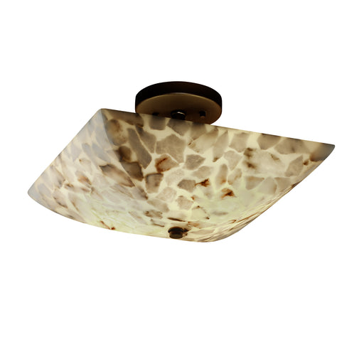 Justice Designs - ALR-9695-25-DBRZ - Two Light Semi-Flush Mount - Alabaster Rocks - Dark Bronze