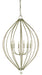 Framburg - 4346 BN - Six Light Foyer Chandelier - Dewdrop - Brushed Nickel