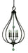 Framburg - 4445 MB - Five Light Pendant - Dewdrop - Mahogany Bronze